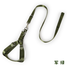 寵物狗狗防爆衝加厚胸背遛狗繩牽引繩, 軍綠色, 2.5*120cm