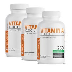 브론슨 비타민 A 10000IU 소프트젤 Bronson Vitamin A, 3개, 250정