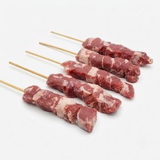 양고기 어깨살 꼬치 5개 350g 대왕 양꼬치 호주양고기 양 왕꼬치 글램핑음식, 70g