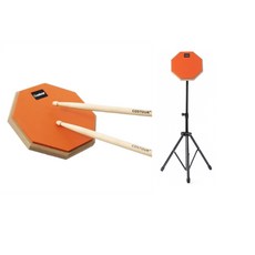 OW 드럼패드 세트 스틱 저소음 스탠드 오렌지 실리콘 연습용, 1세트