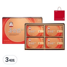 정관장 정품 홍삼원골드 50ml x 20포 + 쇼핑백, 1L, 3개