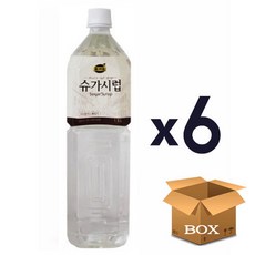 글라세 카페시럽 1.5L/카페/설탕/슈가/펌프/음료/원두용/까페/요리/가게/고급/다용도/달달한/달콤한/대용량, 1.5L, 6박스