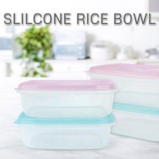 밥냉동용기 실리콘밥팩 전자렌지해동 대형, 민트, 1개