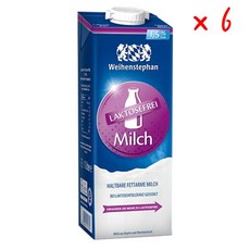 바이엔슈테판 락토스 프리 UHT 밀크 팻, 6개, 1L