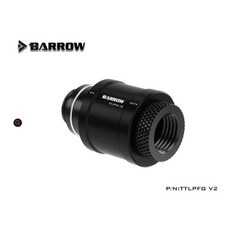 小白的生活工場*Barrow 單內牙平推型放水閥 TTLPFG V2 安裝簡易 防止漏水, 黑色, 1個