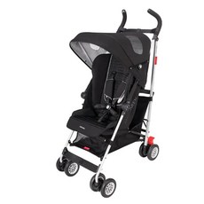 Maclaren 輕便型嬰兒手推車，單手收摺，寬敞舒適座椅，安全穩固, 黑