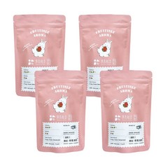 果島栽香 薄紅草莓凍乾-天然無添加, 90g, 4個