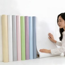 홈잼 풀없이 쉽게 붙이는 접착식 롤 벽지 셀프 도배지 스티커 벽 시트지, 화이트