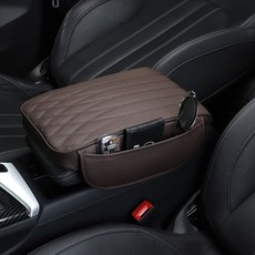 차량용 팔걸이 쿠션 콘솔 정리함 틈새 콘솔 자동차용품 정리함, 색상_블랙, 1개