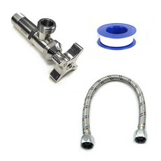 세면대 앵글 밸브 호스 세트, 1개