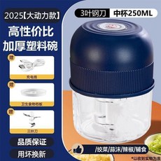 電動絞肉機 搗蒜器 辣椒 廚房用具, 1個, 250毫升 2葉鋼刀 標準 絞蒜 常規