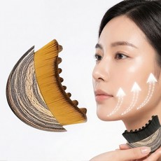 미자극 초미세 괄사 브러쉬 리프팅 브이라인, 우드색, 1개