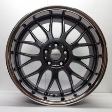 FK鋁圈 19吋 5/114.3 SC555 黑高亮邊包白鐵, 1個