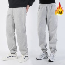 아우라큐 남여공용 일자밴딩조거 무지 쭈리 기모 일자바지 트레이닝팬츠