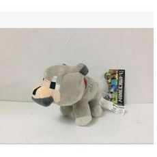 마인크래프트인형 대형 큰 스티브 좀비 크리퍼 마크 엔더드래곤 굿즈 애착 인형, J. 늑대 (20cm)