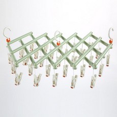 대형옷걸이 옷걸이보관 다기능 접이식 건조 옷걸이세트, 1개, 29헤드 라이트그린