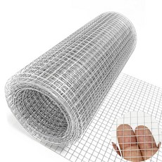 용접 후 하드웨어 천 1/4인치 8INX20FT 아연 도금 23 게이지 치킨 펜/쿠프 펜스 가든 가금류 그물 케이지용 와이어 메쉬 스크린 펜스, 8IN✖10FT