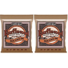 어스우드 라이트 형광체 브론즈 어쿠스틱 기타 스트링 3팩 11-52, Medium (13-56), 3-Pack