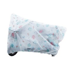 DFMEI 電動車防塵罩透明防雨車罩 摩托車防塵四季通用卡通防曬車衣, 1個, 磨砂小恐龍:小號(180*120cm)