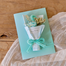 무둥 드라이플라워 프리저브드 꽃다발 선물, 민트 S