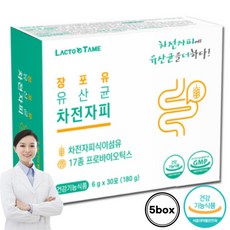 락토테미 장포유 유산균차전자피, 180g, 5박스
