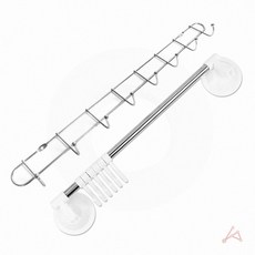 싱크대 벽걸이 조리기구걸이대 다용도 주방 수납 정리 조리도구 책상꾸미기, 흡착형