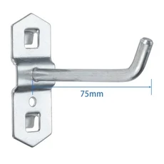두꺼운 구멍 판 걸이 후크 금속 디스플레이 랙 좋은 선반 후크 25mm 50mm 75mm 100mm 150mm 200mm 1 ~ 5 개, 01 1pcs, 04 75mm