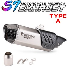범용 오토바이 배기 머플러 더블 홀 이스케이프 모토 파이프 TMAX530 XMAX300 R15 R25 R3 Z400 Z750 Z900 Z1000 RC390 51mm, 1개