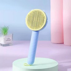 寵物梳子 寵物針梳 一鍵脫毛梳 寵物脫毛梳 貓梳子 寵物梳 梳毛刷 貓咪梳子 寵物梳毛, 1個, 【貓咪款】藍