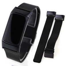 fitbit fitbit charge 5替換錶帶 黑色金屬錶帶專用連接器, 單色, 單品