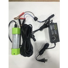 오징어 집어등 12V 야간 유인 집어기 볼락 랜턴, 12V 220V 100W 그린 7m, 1개