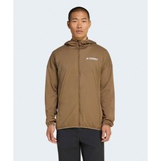 ADIDAS 아디다스 테렉스 엑스페리어 클라이마웜+ 윈드 라이트 플리스 후드 재킷 브라운옥사이드 KA4500