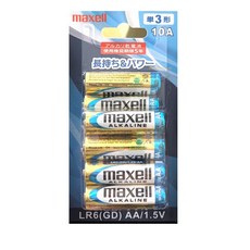 maxell原廠公司貨鹼性電池3號4號AA電池10入, 1個, 三號AA, 10