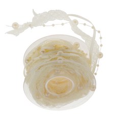 5 미터 구슬 리본 레이스 화환 장식, 베이지, 폴리 에스터, 페르시, 1개