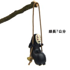 日皇 無臉男 神隱少女 拍照道具 蛋糕裝飾公仔 DIY微景觀造景公仔 人偶擺飾 現貨, 秋千無臉男-線長7公分, 1個