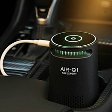 차량용 공기청정기 블랙 터보 무드등oto1+9VYs