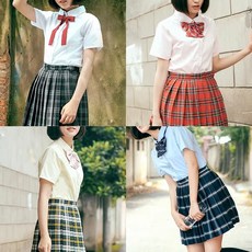 (대여)파스텔 베이직 여자 반팔 교복셔츠(4color)