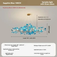 Morden 북유럽 LED G9 샹들리에 잎 장식 펜던트 조명 다채로운 유리 램프 모양 홈 교수형