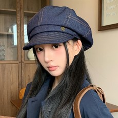 復古牛仔畫家帽 實拍八角帽 韓系簡約設計 春秋四季貝雷帽