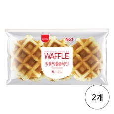 삼립 정통와플 플레인 360g(60gx6입)x2개, 냉동 정통와플 플레인 6입 2봉, 2개, 360g