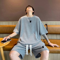 華夫格短袖短褲套裝