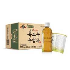 (광동 직영) 옥수수수염차 (무라벨) 330ml 20개입 무/유라벨 랜덤발송, 20개
