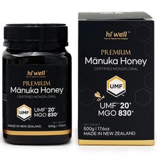 하이웰 뉴질랜드 프리미엄 마누카꿀 UMF20+ (MGO830+), 1개, 500g
