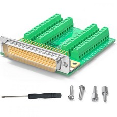 DB44 여성 커넥터에서 단자 블록으로 HDB44 분기판 납땜 필요 없음 D서브 44핀 어댑터에서 커넥터 신호 모듈 볼트 너트 포함, DB50 male, 1개