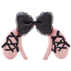 걸스코코 귀여운 왕리본 토끼머리띠 동물 머리띠 파티머리띠 헤어밴드 이벤트머리띠 놀이공원, 블랙핑크, 왕리본토끼머리띠