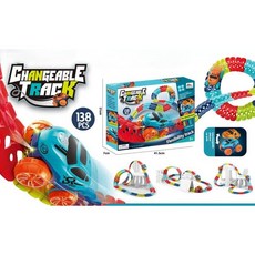 자동차 트랙 LED 자동차 장난감, 1개, 혼합 색상