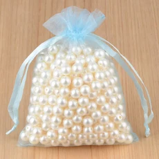 보석함 50pcs 24 색상 보석 가방 5*7 7*9 9*12 10*15cm 결혼 선물 Organza 포장 디스플레이 및 파우치