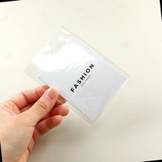 PVC 의류 태그 봉투 포켓 라벨택 가격표 옷 라벨 쇼핑몰 포장 재고 관리 행택 명찰 케이스 1P, 형광1PGS0700511C