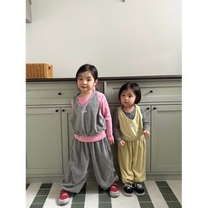 페퍼 2026봄 테리 조끼 등원룩 외출룩