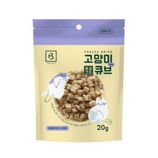 브리더랩 고먐미 고양이간식 동결건조 미니 큐브 대구 20g 동결건조간식, 6개, 대구+양고기